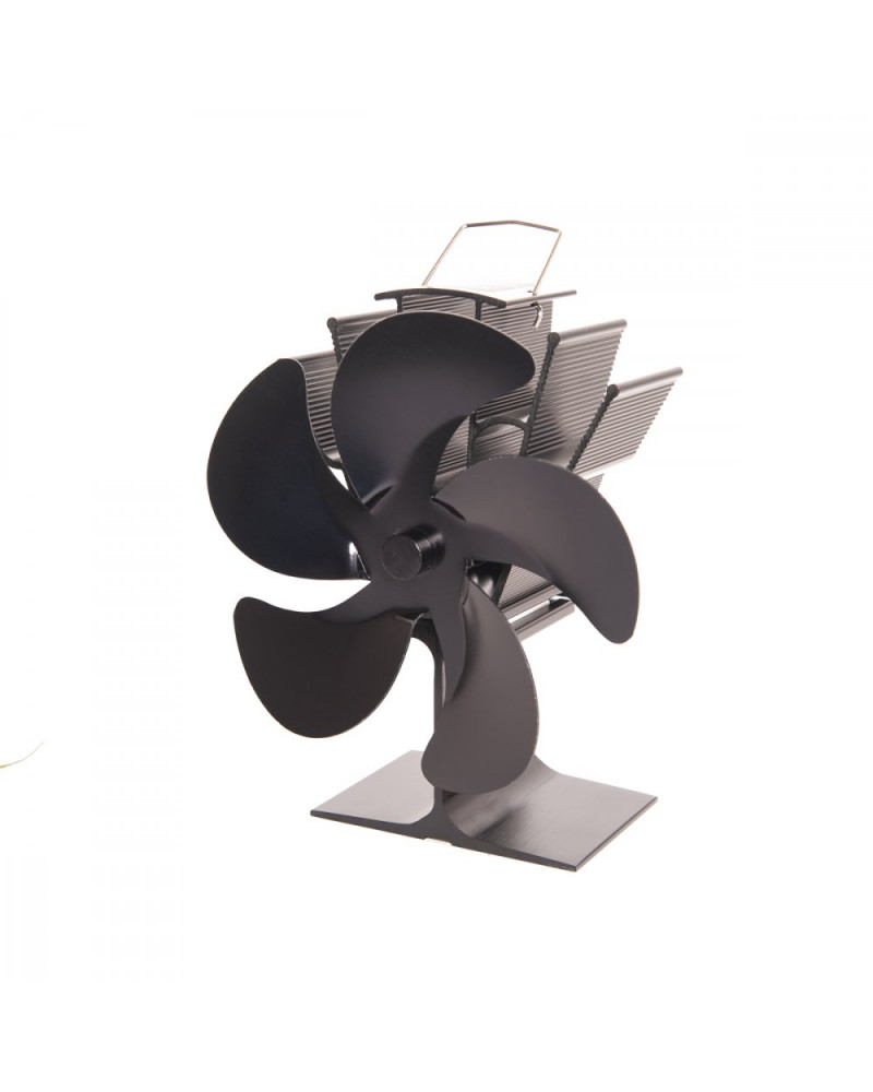 Ventilátor krbový päťlopatkový čierny