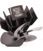 Ventilátor krbový päťlopatkový čierny