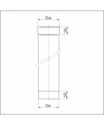 Rúra rovná ø120 mm nerez - 250 mm