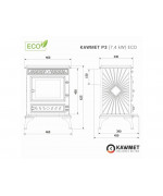 Kawmet P3 (7,4kW) ECO - liatinové kachle