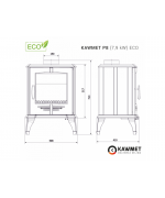 Kawmet P8 (7,9kW) ECO - liatinové kachle