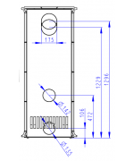 Romotop Gremio 1G - akumulačné krbové kachle, celopresklené dvierka