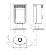 Krbové kachle ABX - Tartu 5 otočný