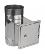 Dvierkový diel ø120 mm nerez s dvierkami 140x140