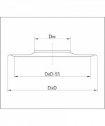 Komínová doska krátka ø60 mm nerez