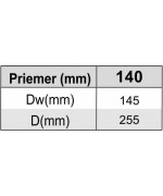 Komínová doska krátka ø140 mm nerez