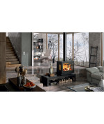 HERGÓM GLANCE L - liatinové kachle s lavicovým podstavcom