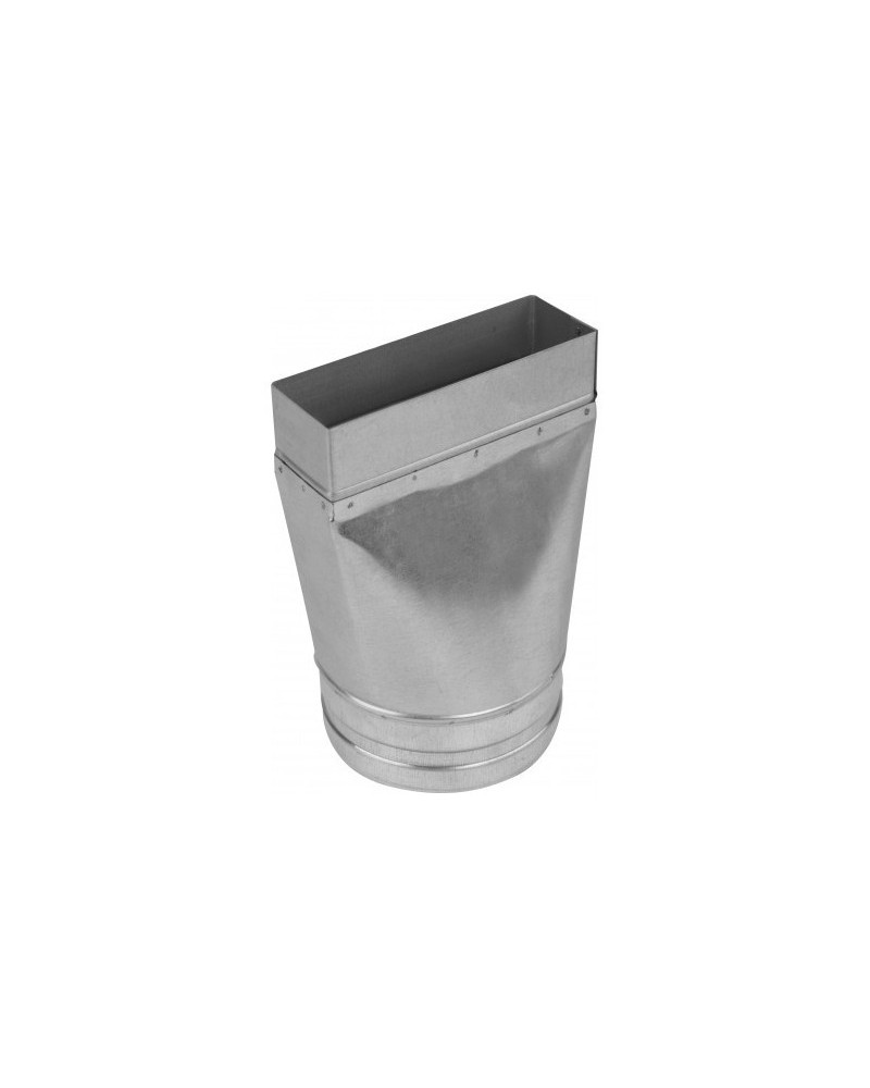 Prechod priamy kanál / Ø 100 kanál 150x50