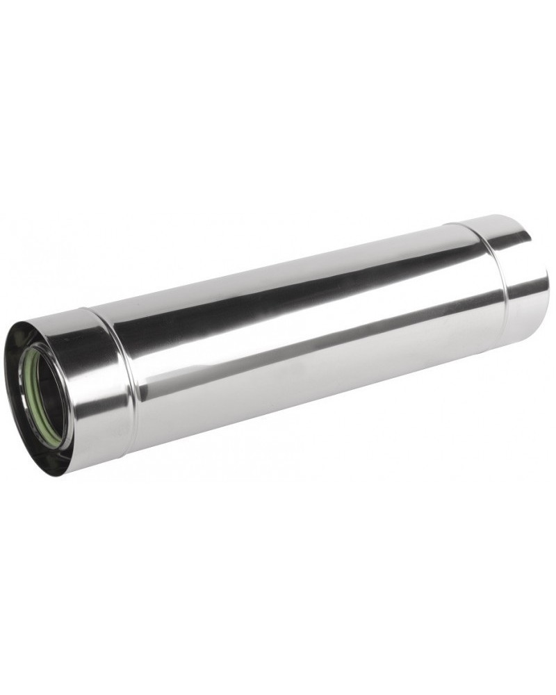 Rúra rovná ø60/100 mm nerez kondenz - 1000 mm