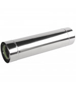 Rúra rovná ø60/100 mm nerez kondenz - 1000 mm