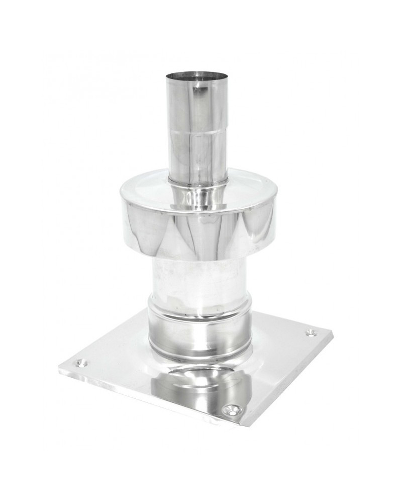 Ukončenie horné s podstavou ø60/100 mm nerez kondenz - 250 mm