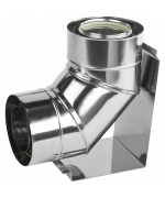 Koleno 90° s podstavou ø100/150 mm nerez kondenz