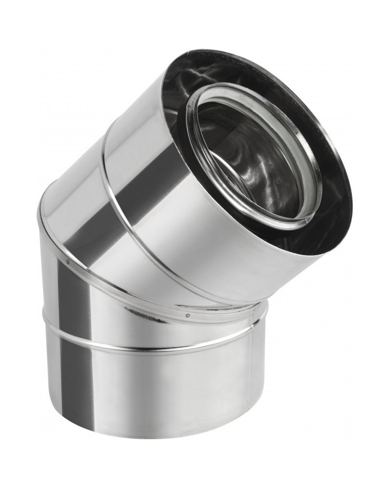 Koleno 45° ø60/100 mm nerez kondenz