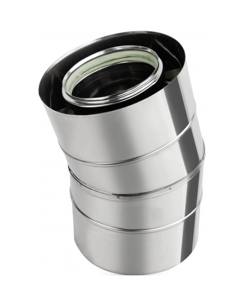 Koleno 30° ø100/150 mm nerez kondenz