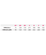 Distribučný box s 2 vývodmi 2x75 mm/125 mm
