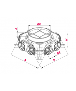 Rozdeľovací box AWENTA 8×75/160