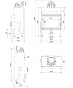 Kratki FLOKI S čierne ohnisko - krbová vložka rovná