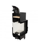 Kratki FLOKI S čierne ohnisko - krbová vložka rovná