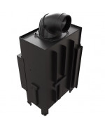 Kratki FLOKI S čierne ohnisko - krbová vložka rohová, ľavé presklenie