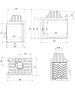 Kratki SIMPLE Z/S 8 BS pravé presklenie - krbová vložka