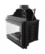 Kratki SIMPLE Z/S 8 BS ľavé presklenie - krbová vložka