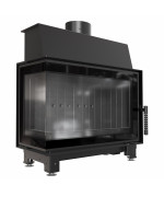 Kratki SIMPLE S BS čierné ohnisko - krbová vložka rohová, ľavé presklenie