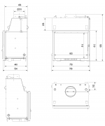 Kratki Amelia 15 kW DECO s dochladzovacou špirálou - krbová vložka s teplovodným výmenníkom