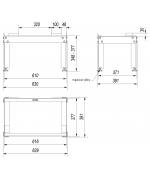 Nastaviteľný stojan pre krbové vložky Kratki ZOSIA ECO