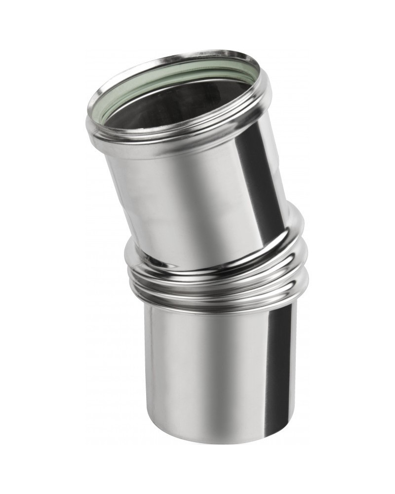 Koleno 15° ø60 mm nerez kondenz