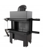 Kratki NBC 7 bočné otváranie, čierne ohnisko - trojstranná krbová vložka