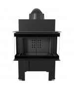 Kratki NBC 7 bočné otváranie, čierne ohnisko - trojstranná krbová vložka