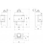 Nastaviteľný stojan pre krbové vložky Kratki MB, NB, VN, LUCY a NADIA BS