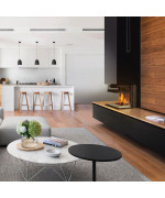 Kratki NBC 7 výsuvné dvierka, čierne ohnisko - trojstranná krbová vložka