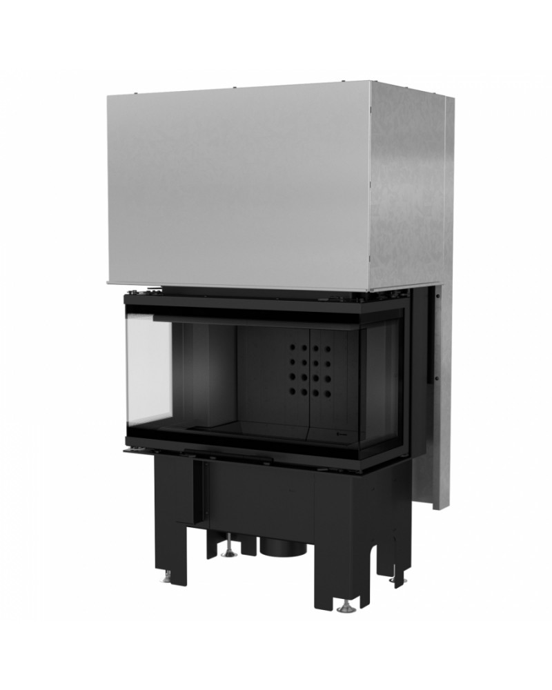 Kratki NBC 7 výsuvné dvierka, čierne ohnisko - trojstranná krbová vložka