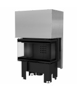 Kratki NBC 7 výsuvné dvierka, čierne ohnisko - trojstranná krbová vložka