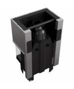 Kratki NBC 7 výsuvné dvierka, čierne ohnisko - trojstranná krbová vložka