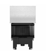 Kratki NBC 7 výsuvné dvierka, čierne ohnisko - trojstranná krbová vložka