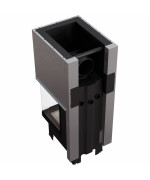 Kratki NBC 8 výsuvné dvierka, čierne ohnisko - trojstranná krbová vložka