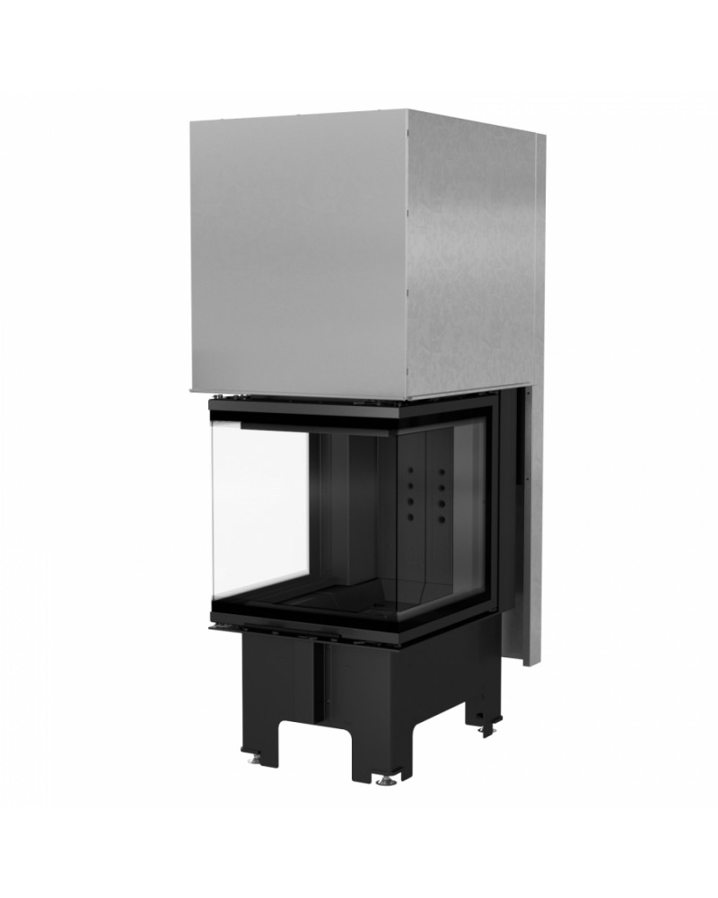 Kratki NBC 8 výsuvné dvierka, čierne ohnisko - trojstranná krbová vložka