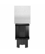 Kratki NBC 8 výsuvné dvierka, čierne ohnisko - trojstranná krbová vložka