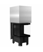 Kratki NBC 8 výsuvné dvierka, čierne ohnisko - trojstranná krbová vložka