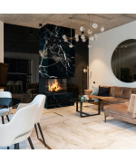 Kratki NBC 9 výsuvné dvierka, čierne ohnisko - trojstranná krbová vložka