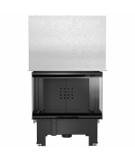 Kratki NBC 10 výsuvné dvierka, čierne ohnisko - trojstranná krbová vložka