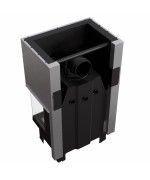 Kratki NBC 10 výsuvné dvierka, čierne ohnisko - trojstranná krbová vložka