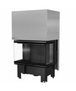 Kratki NBC 10 výsuvné dvierka, čierne ohnisko - trojstranná krbová vložka