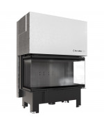 Kratki NBC 15 výsuvné dvierka, čierne ohnisko - trojstranná krbová vložka