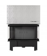 Kratki NBC 15 výsuvné dvierka, čierne ohnisko - trojstranná krbová vložka