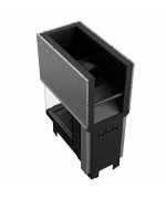 Kratki NBU 11 výsuvné dvierka, čierne ohnisko - trojstranná krbová vložka