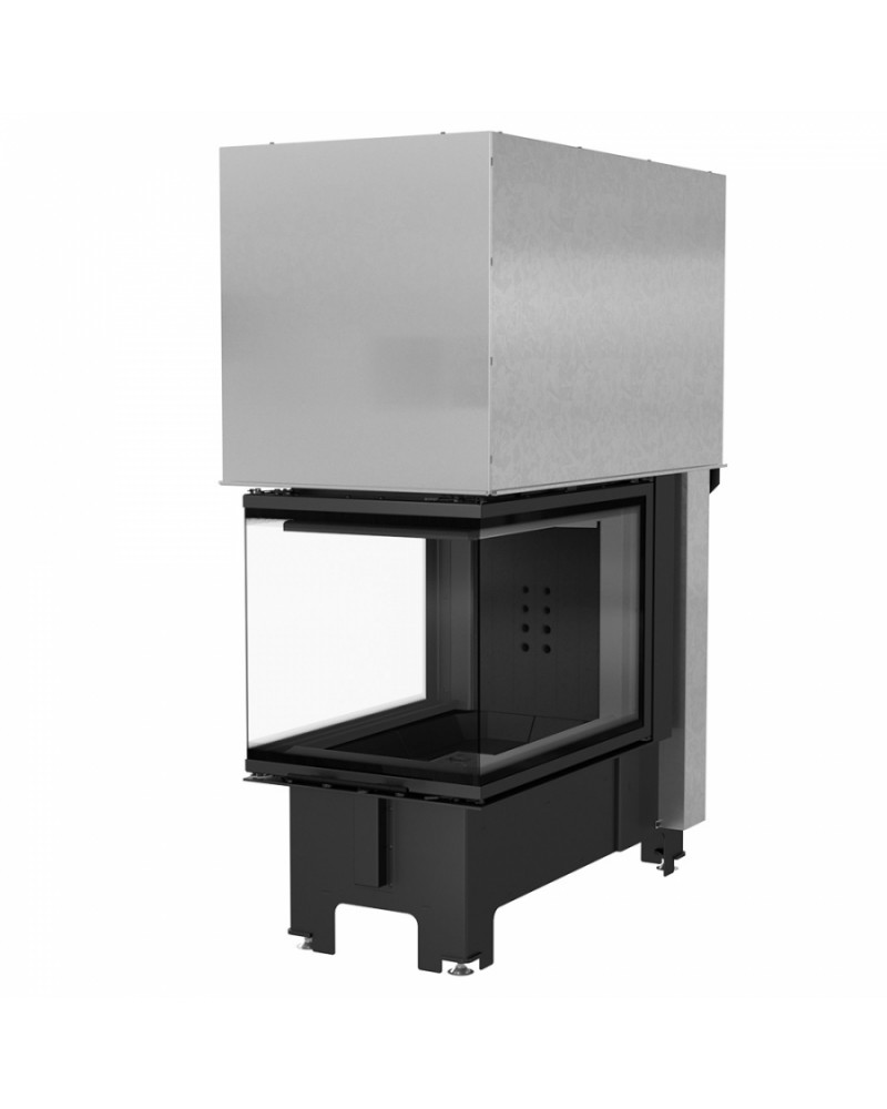 Kratki NBU 11 výsuvné dvierka, čierne ohnisko - trojstranná krbová vložka