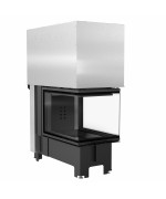 Kratki NBU 11 výsuvné dvierka, čierne ohnisko - trojstranná krbová vložka